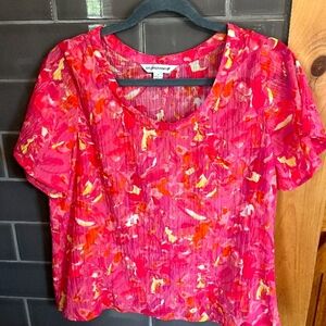 Counterparts Vibrant Pink and Orange Blouse
